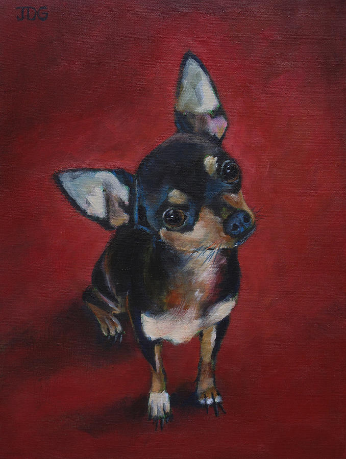 Chihuahua Painting By Julie Dalton Gourgues Fine Art America