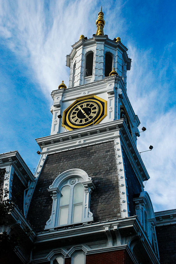 City Hall Clock Tower Norwich Connecticut by Robert Ford