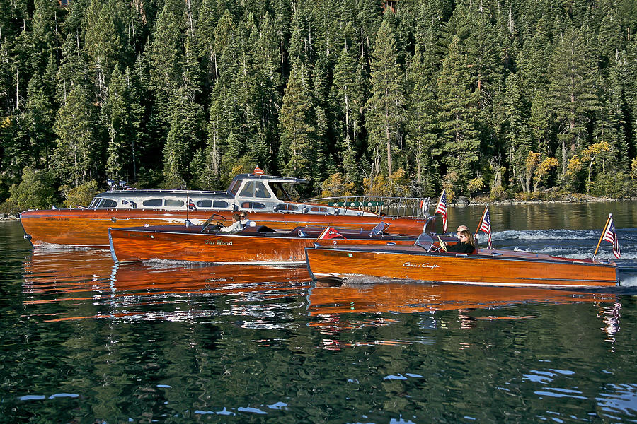 Classic Wooden Boats At Lake Tahoe Photograph by Steven Lapkin