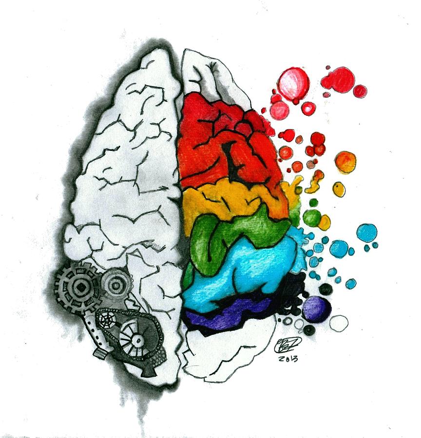 Creative Brain Drawing by Becca Fieken