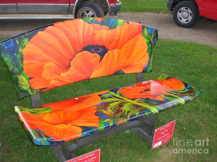 Custom Painted Benches Painting By Glory Wood