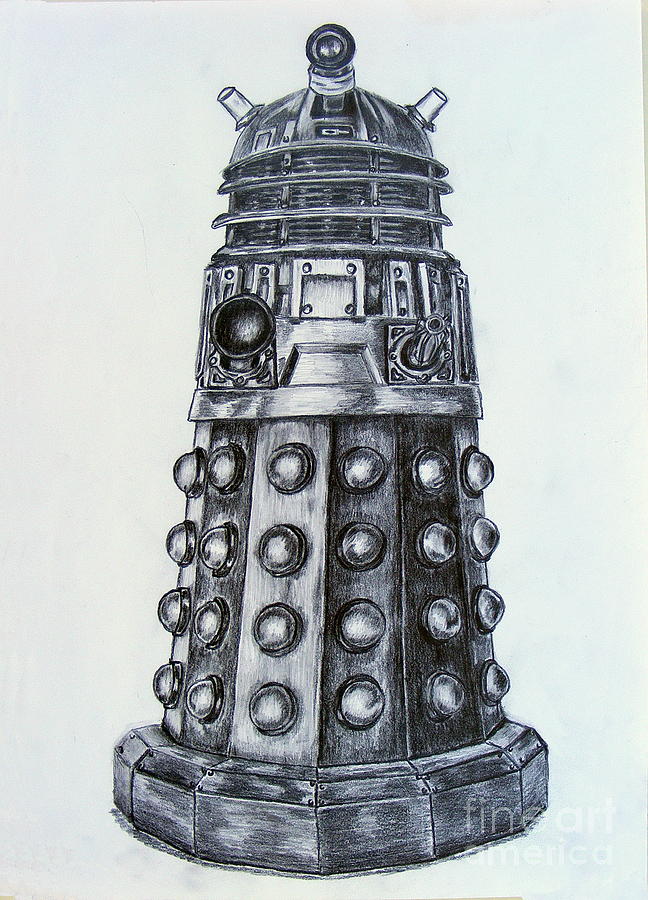 Dalek Drawing by Julie Hull