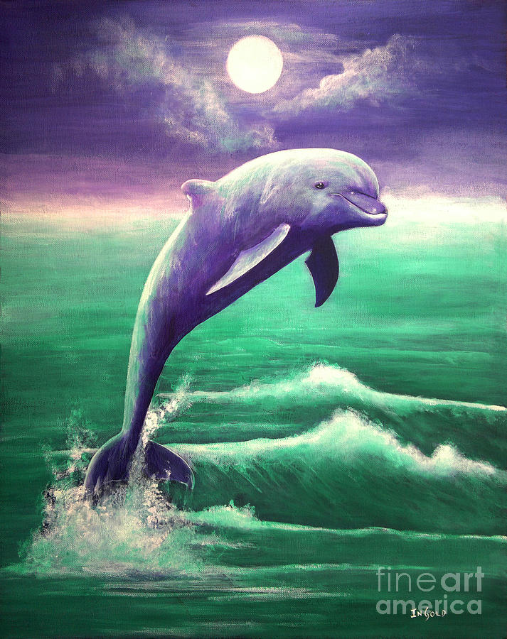 Dolphin Fantasy Painting By Kylie Ingold