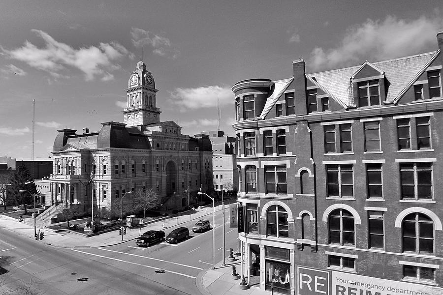 Downtown Lima Ohio Aerial Photograph by Dan Sproul
