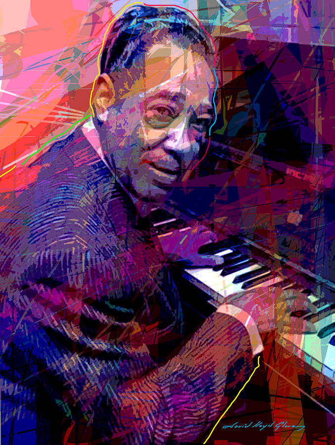 Jazz Art Painting - Duke Ellington At The Piano by David Lloyd Glover - duke-ellington-at-the-piano-david-lloyd-glover