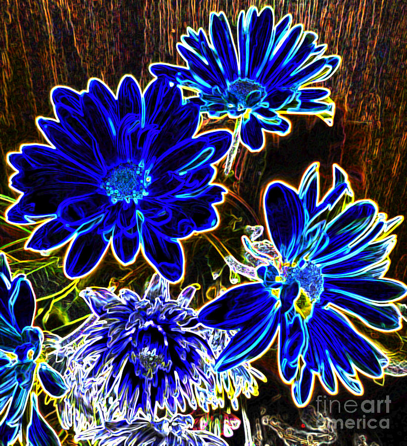Electric Blue Flowers Photograph by Minding My Visions by Adri and Ray