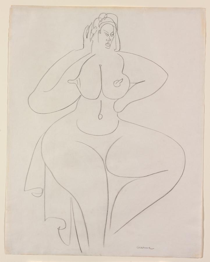 Female Nude Drawing By Gaston Lachaise Fine Art America