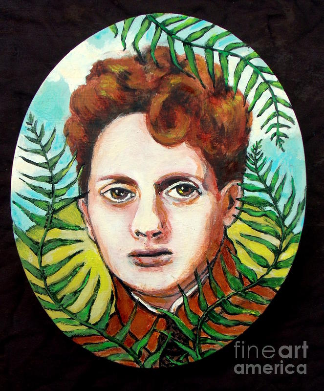 Dylan Thomas Painting - Dylan Thomas Tribute Portrait <b>Fern Hill</b> by Patience - fern-hill-a-tribute-to-dylan-thomas-patience-a