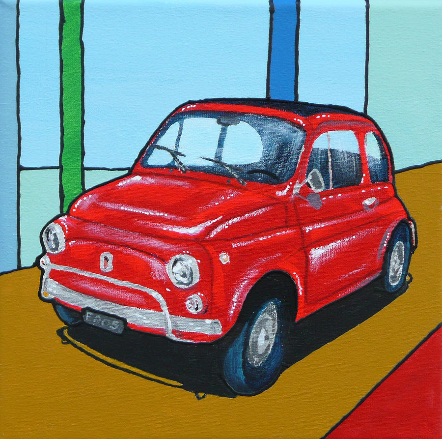 Fiat 500 Oldtimer Painting By Lida Bruinen