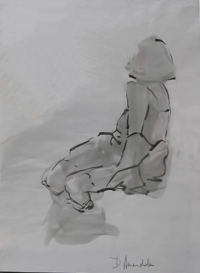 reclining pose figure drawing