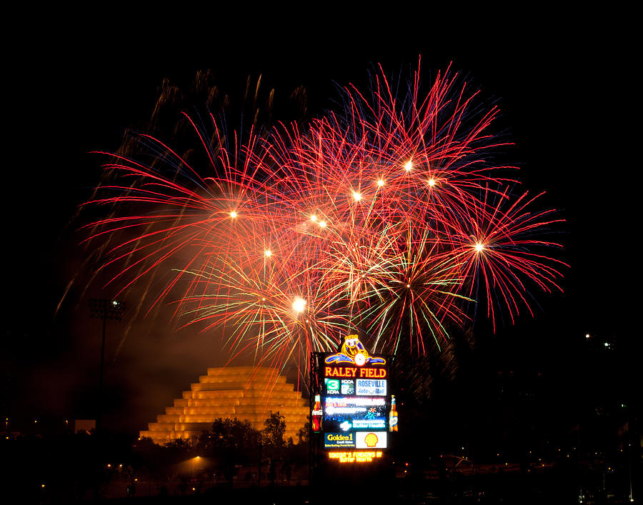 Fireworks 1 Raley Field Sacramento Photograph by Martin Christian