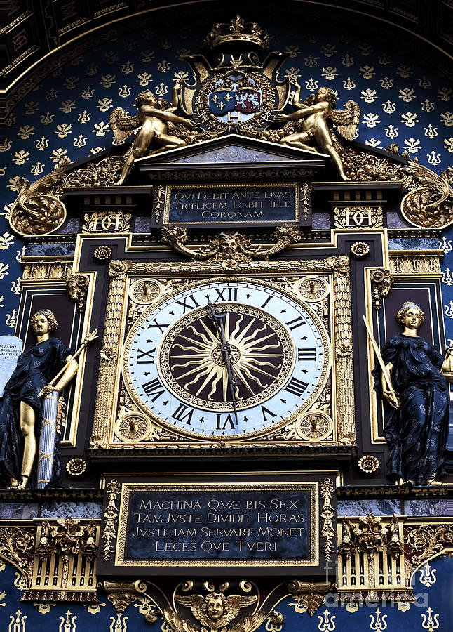 First Public Clock In Paris Photograph by John Rizzuto