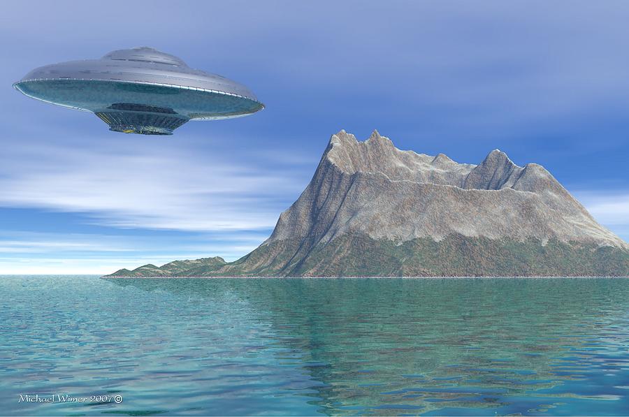 Flying Saucer Digital Art by Michael Wimer