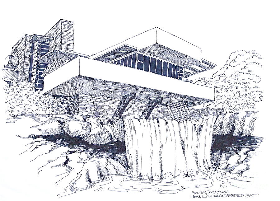 Fallingwater Drawing