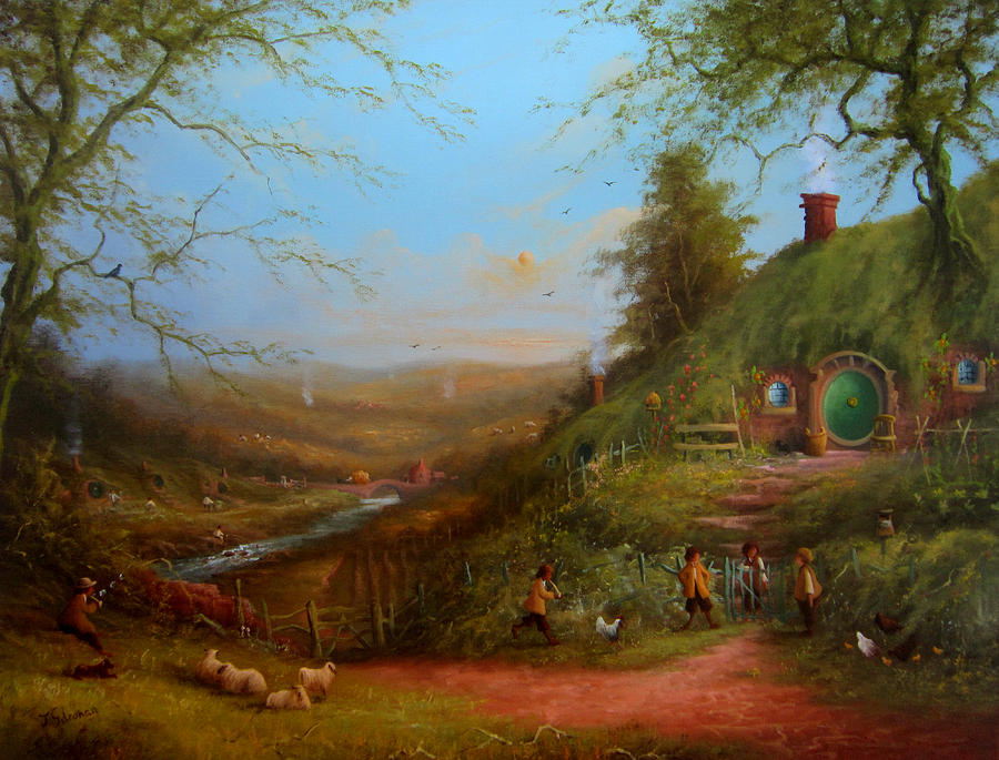 Frodo's Inheritance Bag End Painting by Joe Gilronan