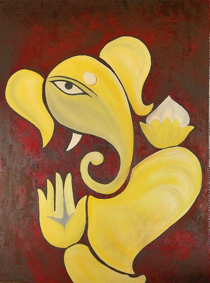 Ganesha Painting By Anupama Umesh Fine Art America