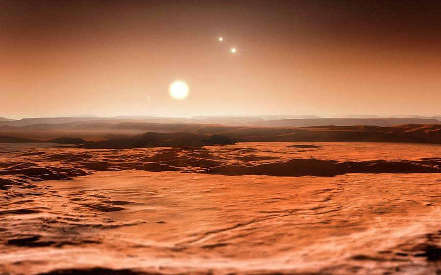 Gliese 667 Triple Star System By Science Photo Library