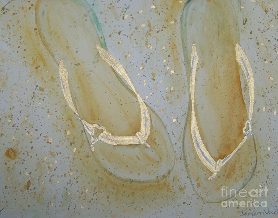 Golden Flips Painting By Sharon Wilkens Fine Art America