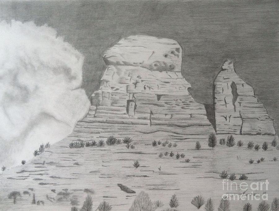 Grand Canyon Graphite Drawing Drawing