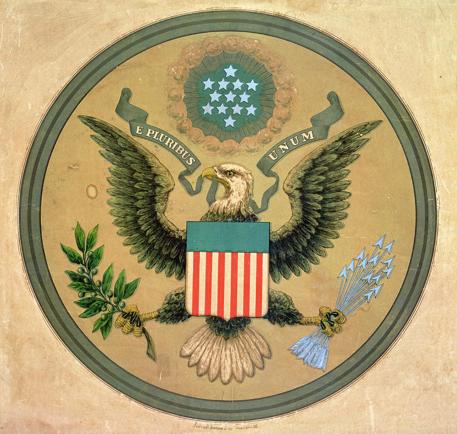 Great Seal Of The United States C1850 Litho Photograph By Andrew B