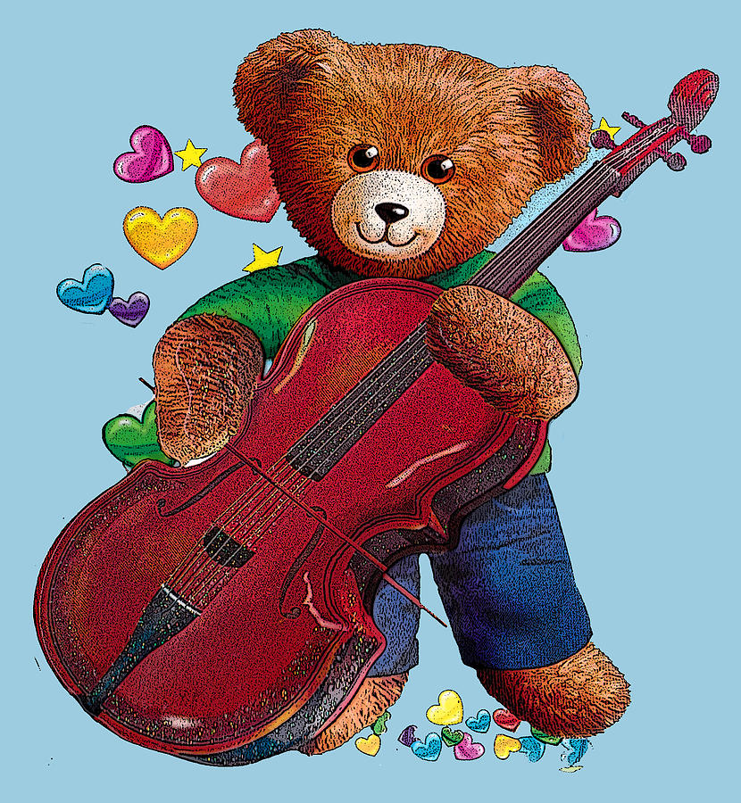 guitar teddy bear