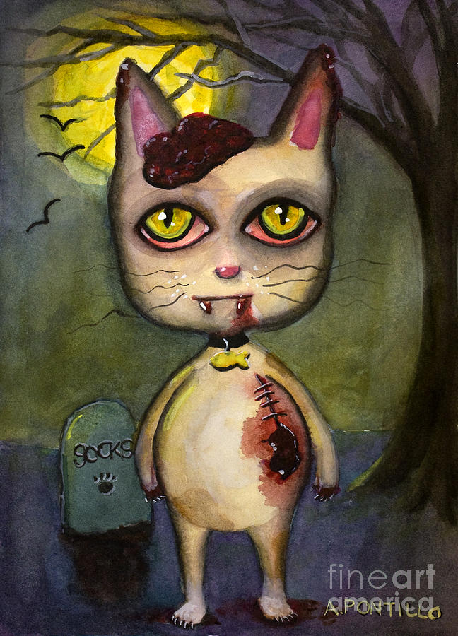 Andrea Pontillo - halloween-kitty-cat-zombie-andrea-pontillo