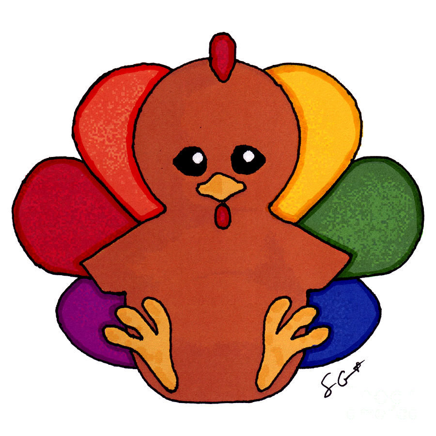Happy Turkey Day Drawing by Samantha Geernaert