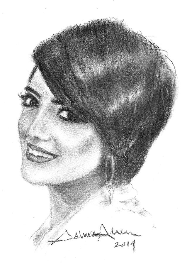 Beauty Drawing - <b>Haya Abdul</b> Salam by Salman Ameer - haya-abdul-salam-salman-ameer