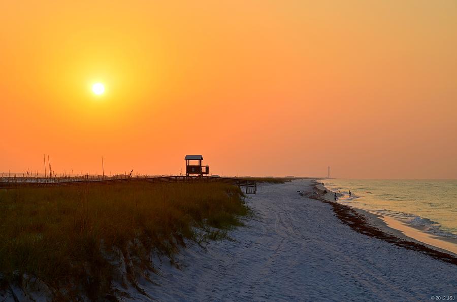 Hazy Sunrise On Navarre Beach By Jeff At Jsj Photography