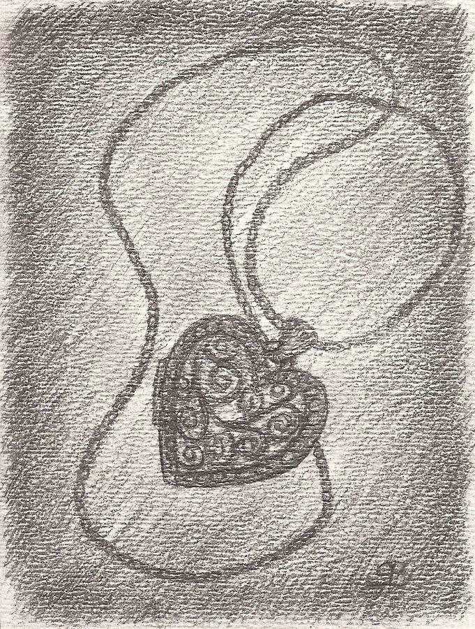 Heart Locket Drawing by Savannah Bertozzi