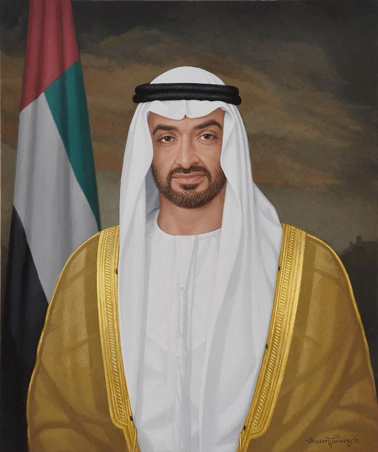 Hh Sheikh Mohammed Bin Zayed Al Nahyan Painting By Masood Parvez