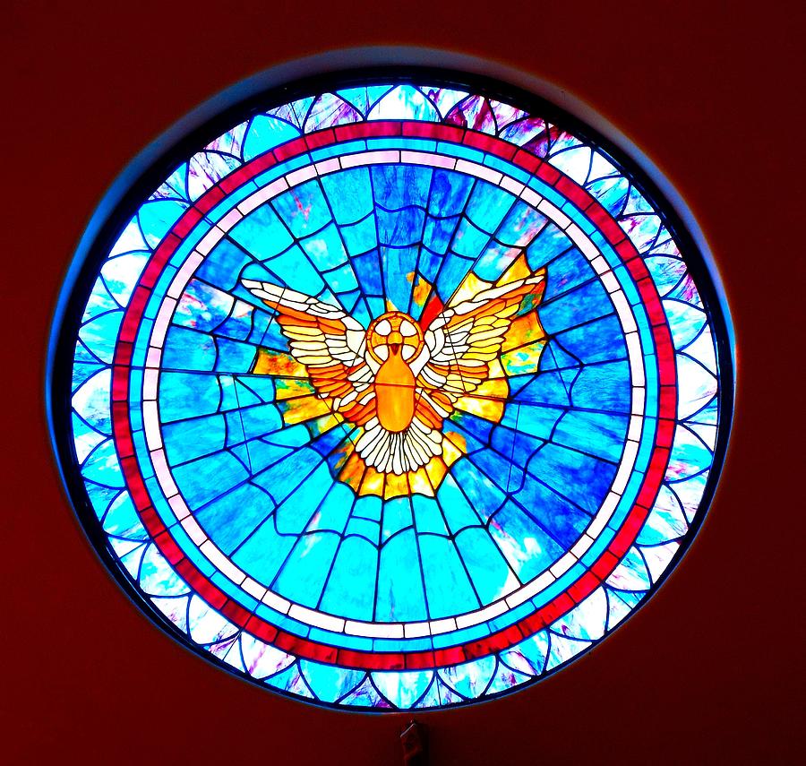 Holy Spirit In Stained Glass Photograph By Cindy Croal 0182