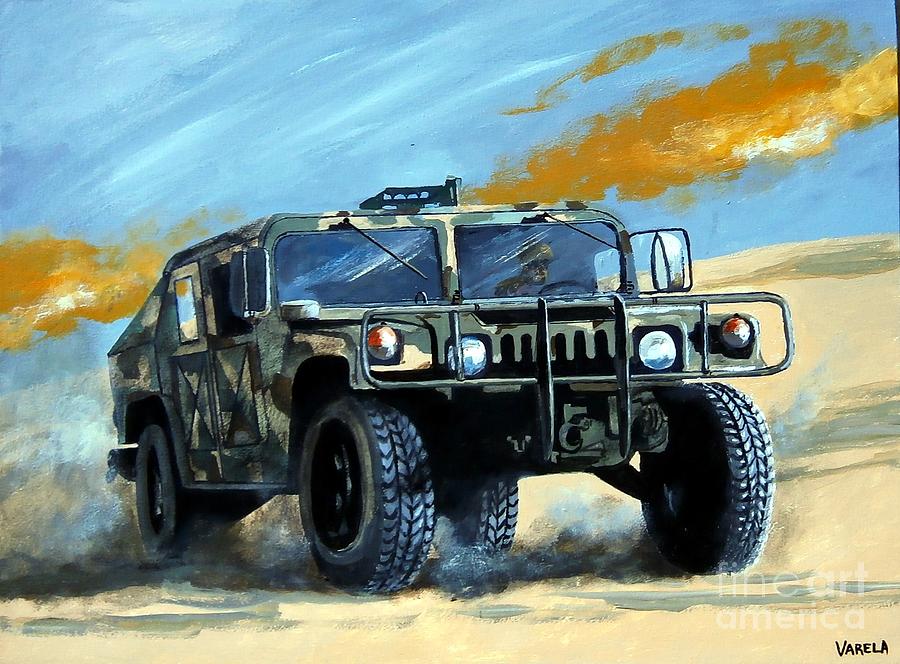 Hummer Humvee Painting By Angel Varela Fine Art America