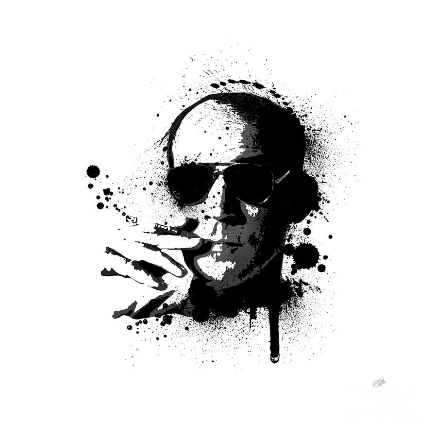 Hunter S. Thompson Painting by Laurence Adamson