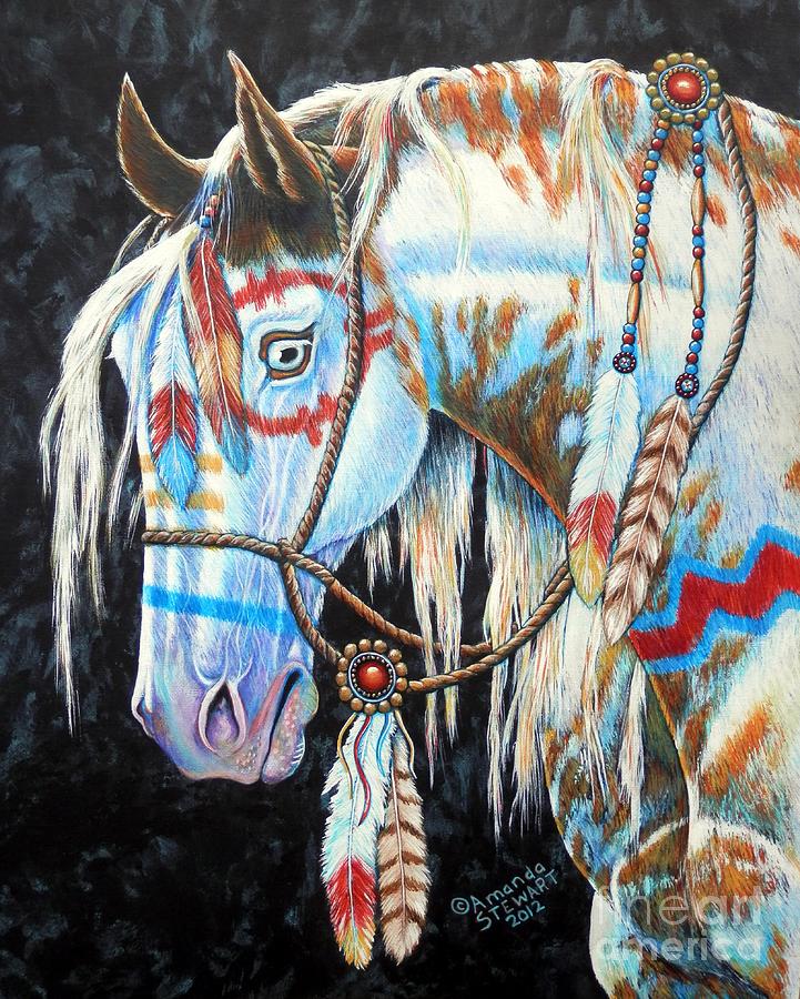 Indian War Pony #2 Painting by Amanda Hukill