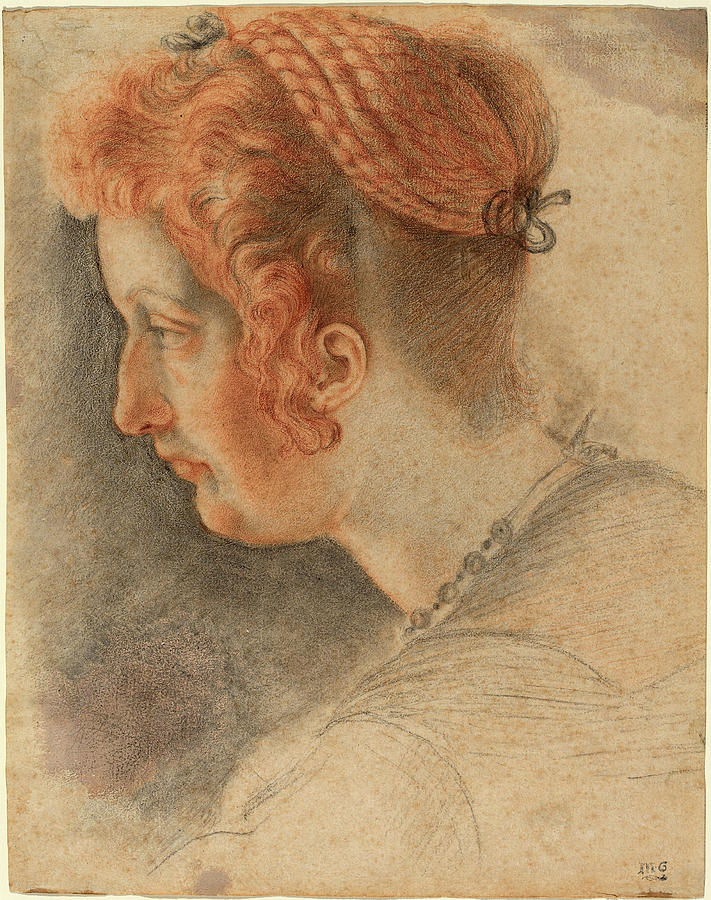 Italian Th Century Head Of A Woman Drawing By Quint Lox Pixels