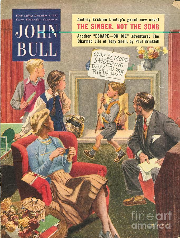 John Bull 1950s Uk Birthdays Magazines Drawing By The Advertising