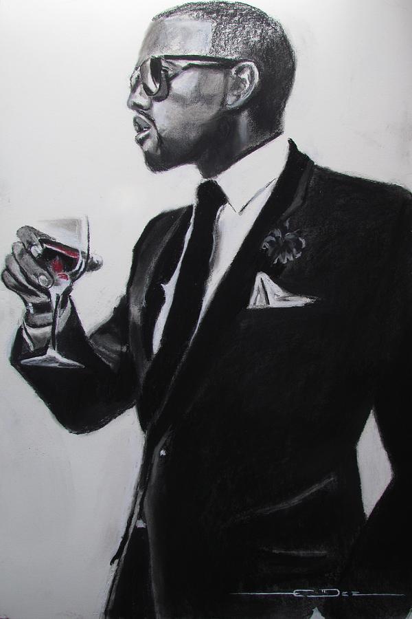 Kanye West I'm Just Amazing Drawing by Eric Dee