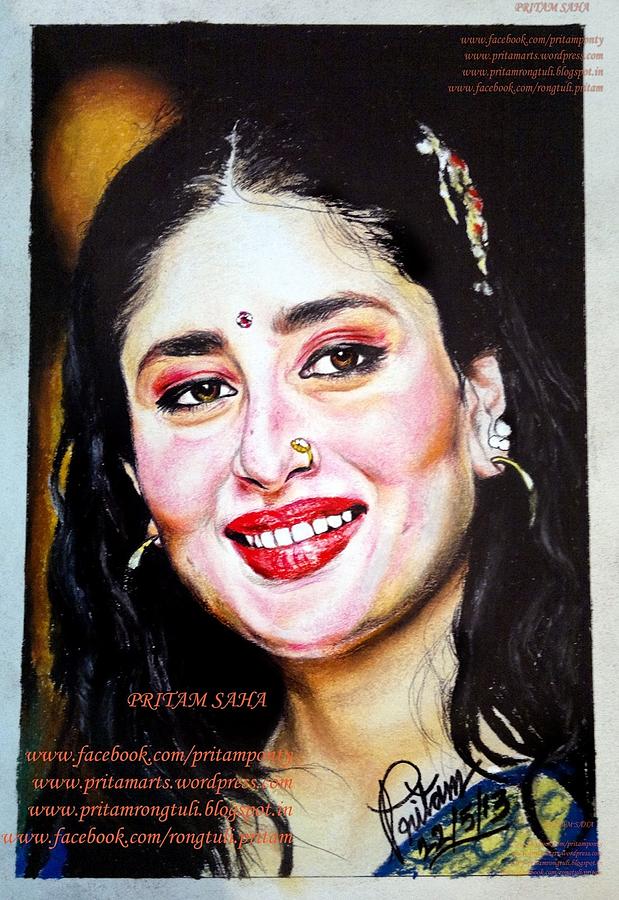 Kareena Kapoor Drawn By Pritam Saha by Pritam Saha - kareena-kapoor-drawn-by-pritam-saha-pritam-saha