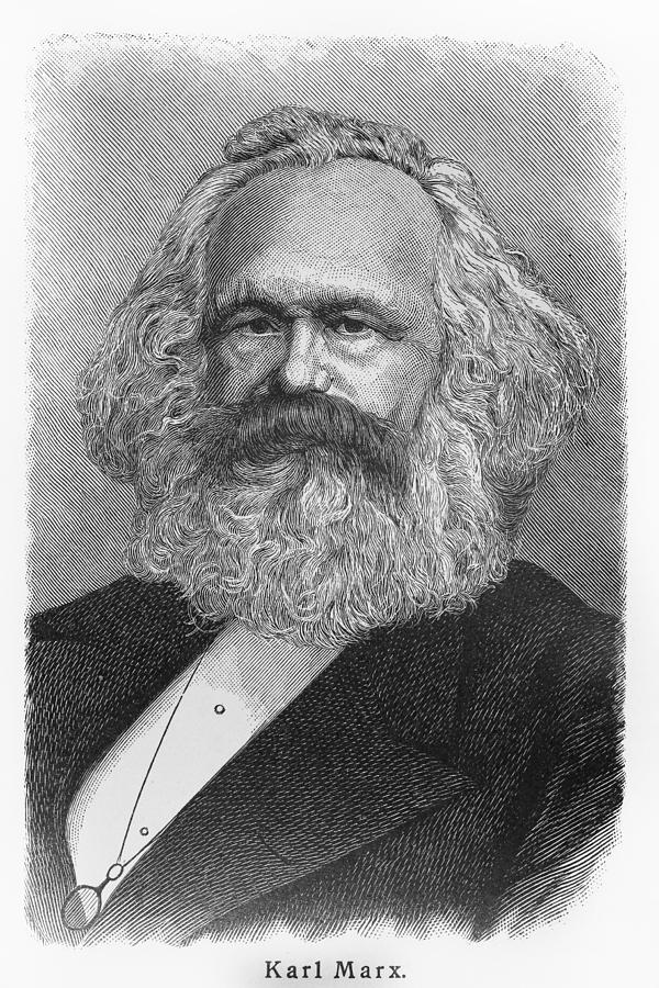 Karl Marx Drawing by Oprea Nicolae