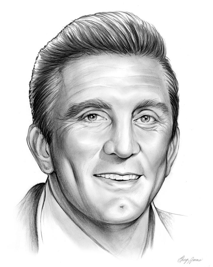 Kirk Douglas Drawing by Greg Joens