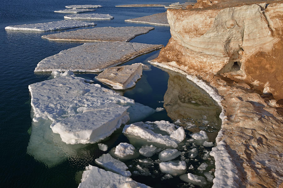 Lake Michigan Icebergs Photograph