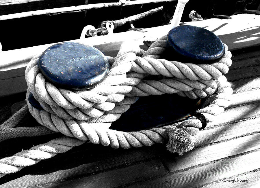 Large Dock Cleat Photograph by Cheryl Young