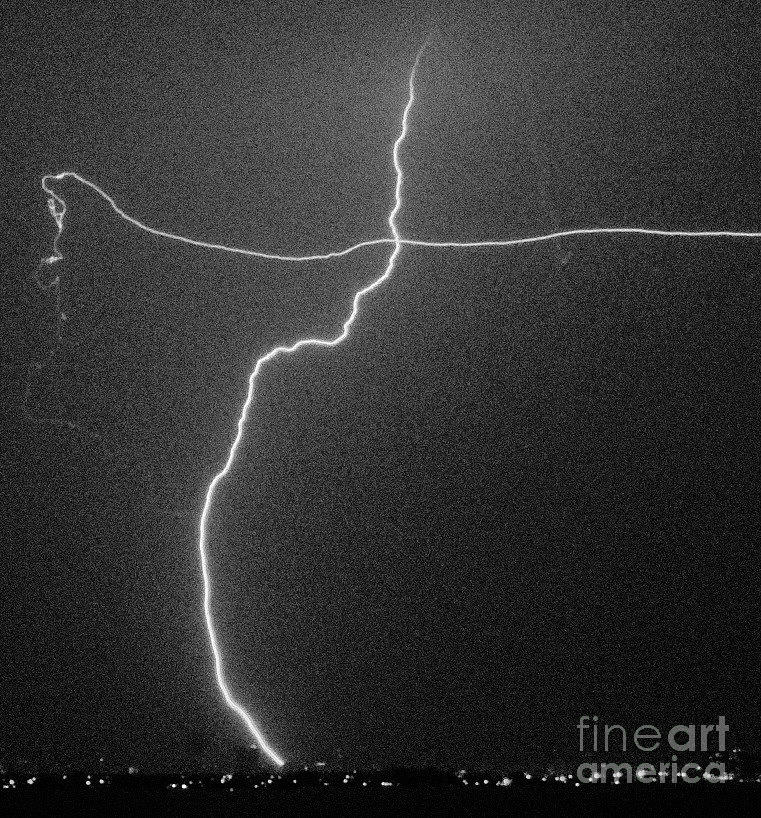 Lightning Cross Photograph by David Call