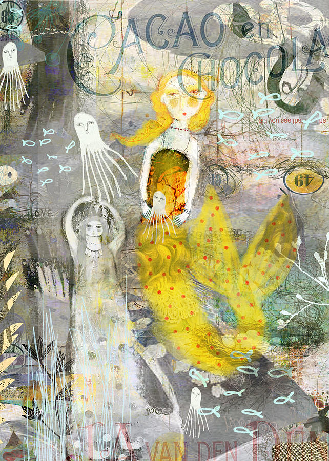 Little Yellow Mermaid Painting