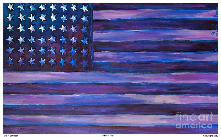 Majestic Purple Flag Painting by Eric Schiabor