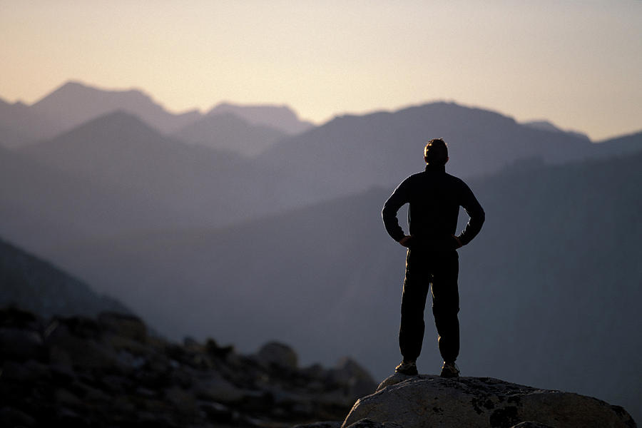 Man Looking Out Over Mountains Photograph By Corey Rich Fine Art America