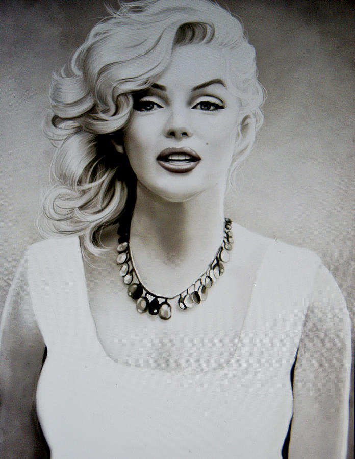 Marilyn Monroe Black And White Painting Marilyn Monroe