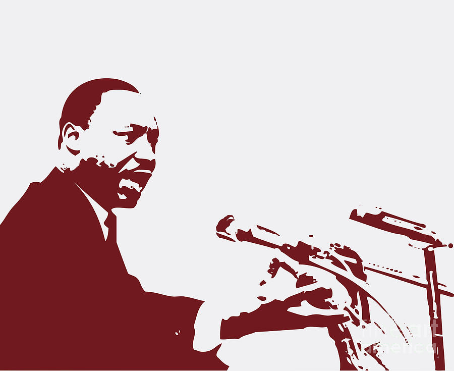 Martin Luther King Jr Speaking Digital Art