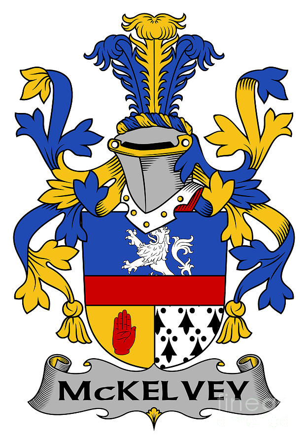 Mckelvey Coat Of Arms Irish Digital Art By Heraldry